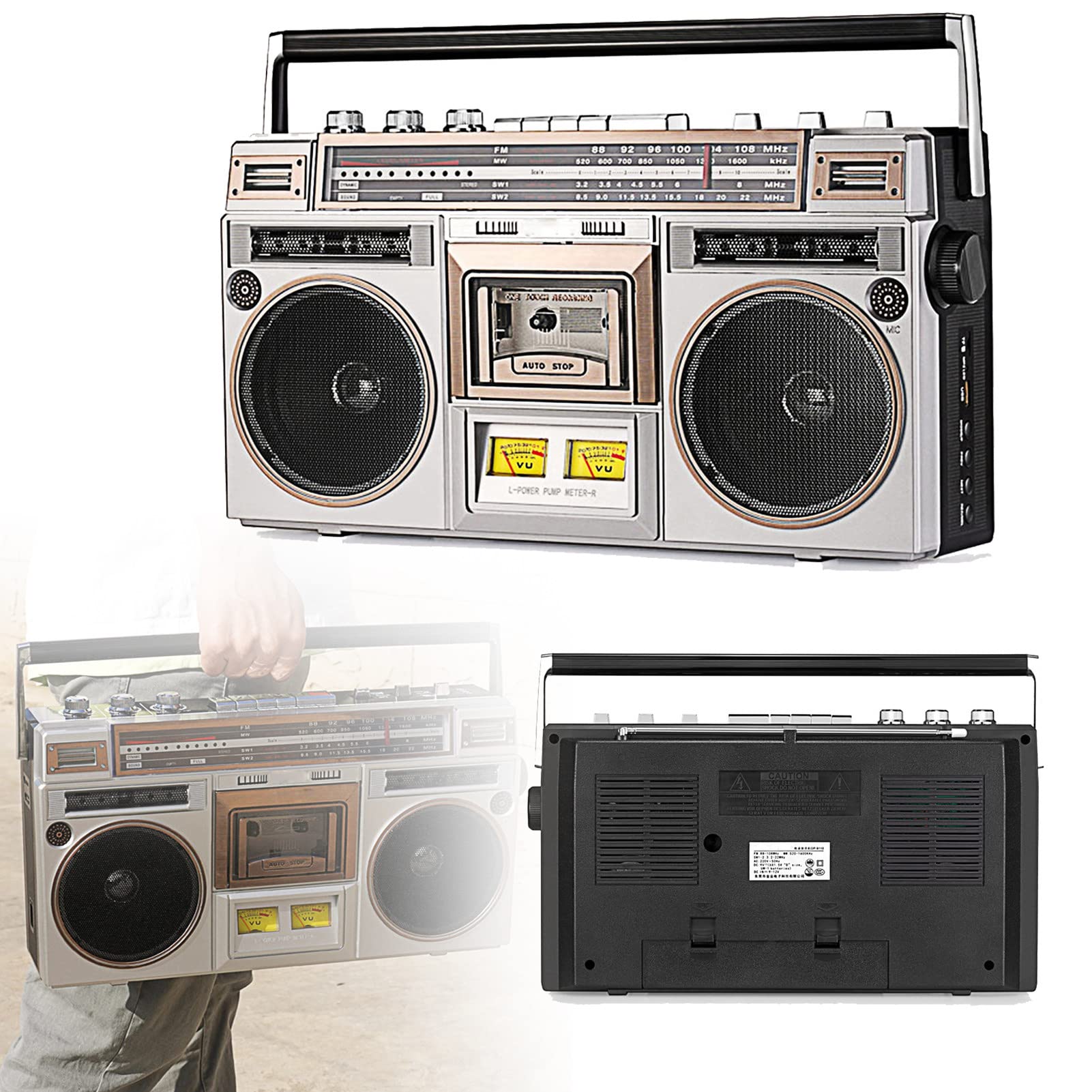 Amazon.co.jp: レトロ Bluetooth ラジカセ カセット プレーヤー