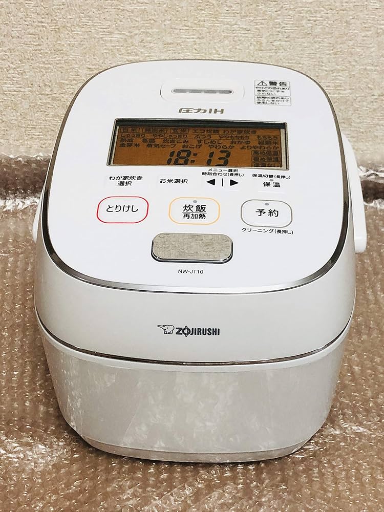 Amazon | 象印マホービン 炊飯器 5.5合 ホワイト NW-JT10-WA | 象印