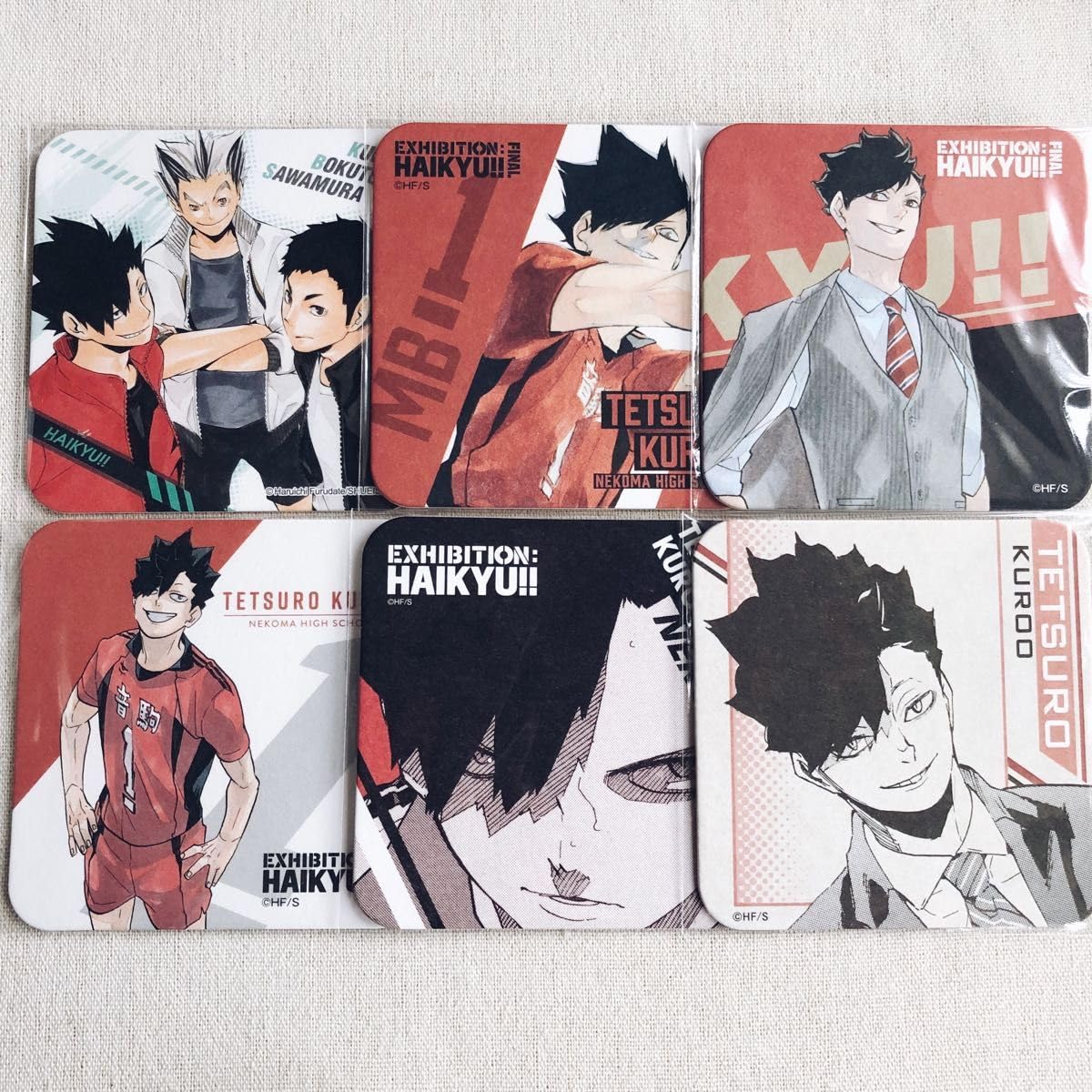 Amazon.co.jp: ハイキュー 黒尾鉄朗 セット アートコースター 6枚