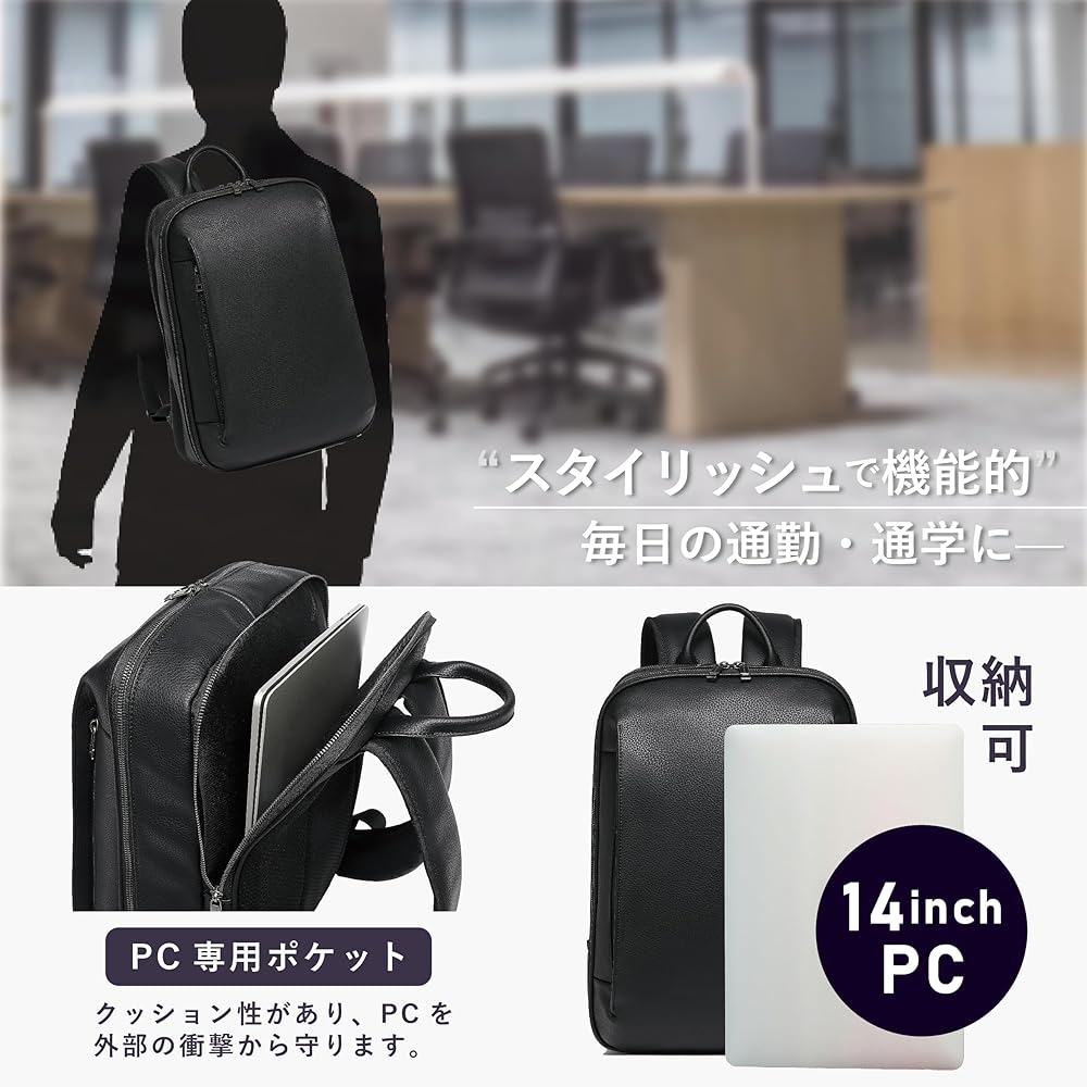 Amazon.co.jp: [グッシオ イタリー] レザー バックパック メンズ