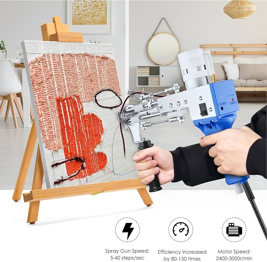 Amazon｜タフティングガン スターターキット、2 in 1 カットアンド