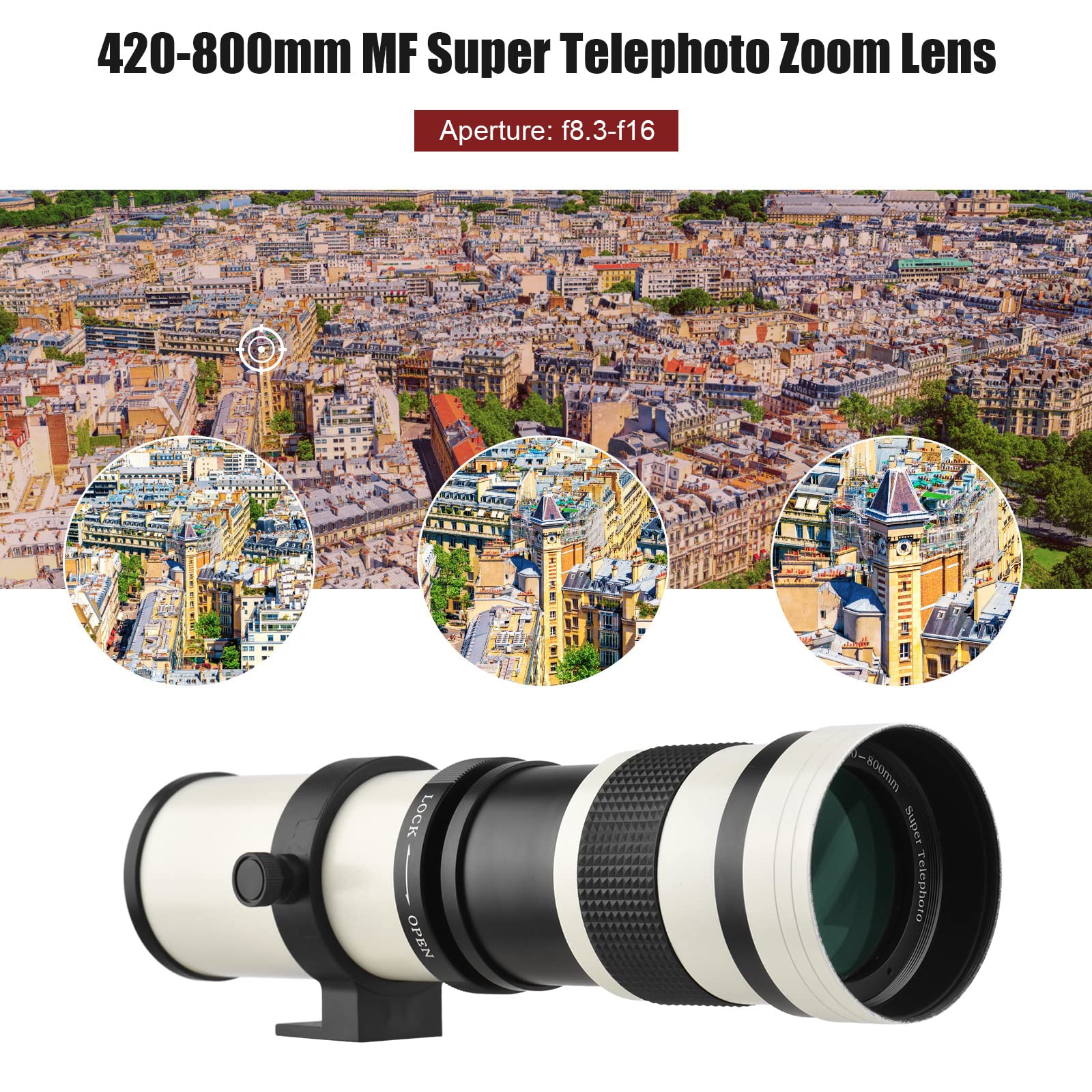 Amazon.co.jp: スーパー望遠ズームレンズF / 8.3-16 420-800mm T