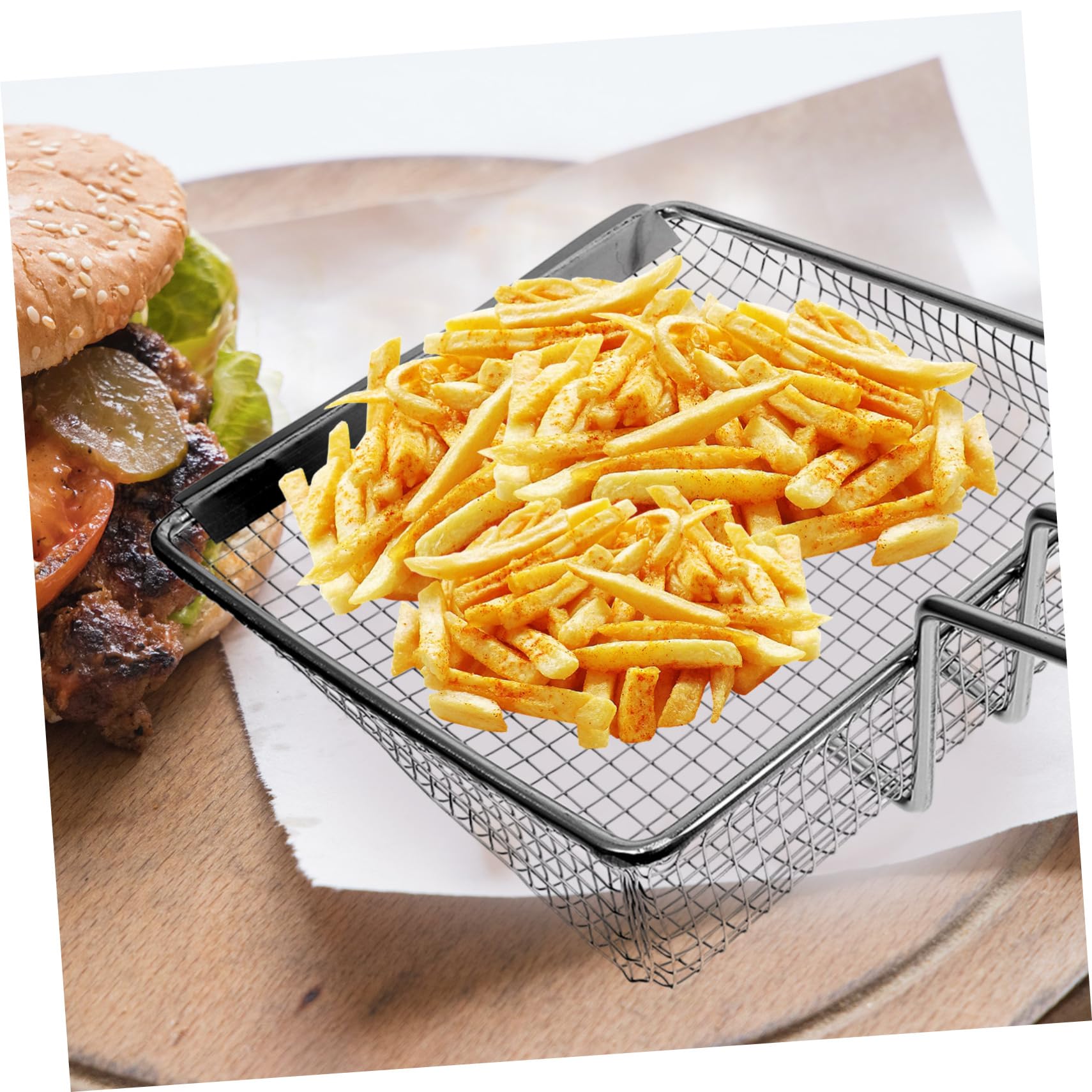 Amazon | OFFSCH ステンレス製フライバスケット 人工研磨仕上げ 食品用