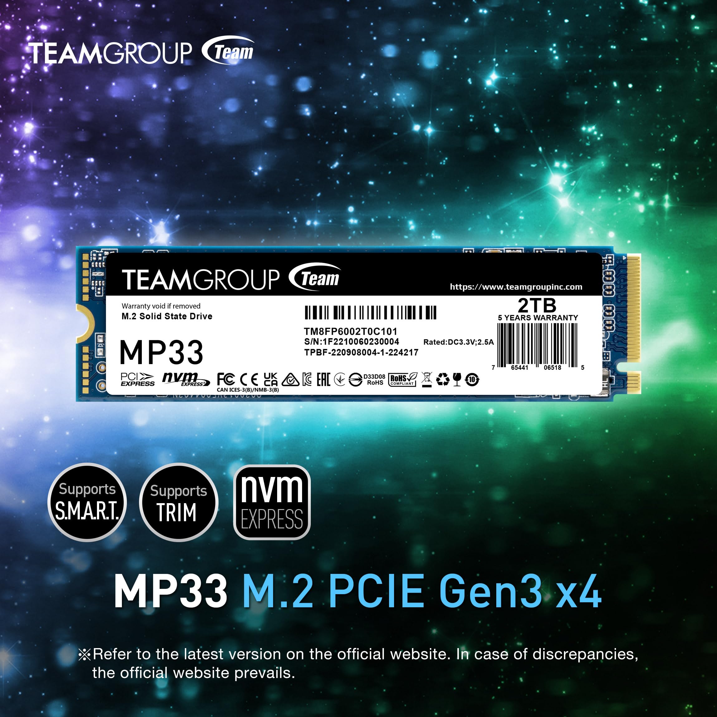 Amazon.com: TEAMGROUP MP33 1TB SLC Cache 3D NAND TLC NVMe 1.3 PCIe