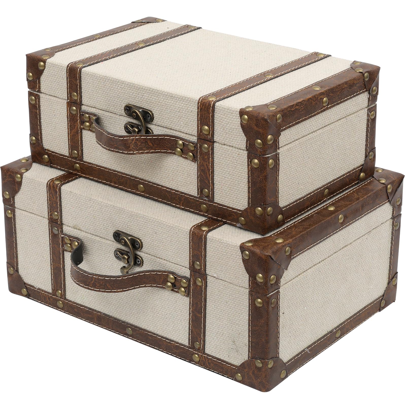Amazon.com: DECOR4SEASON Vintage Suitcase Linen Fabric Covered
