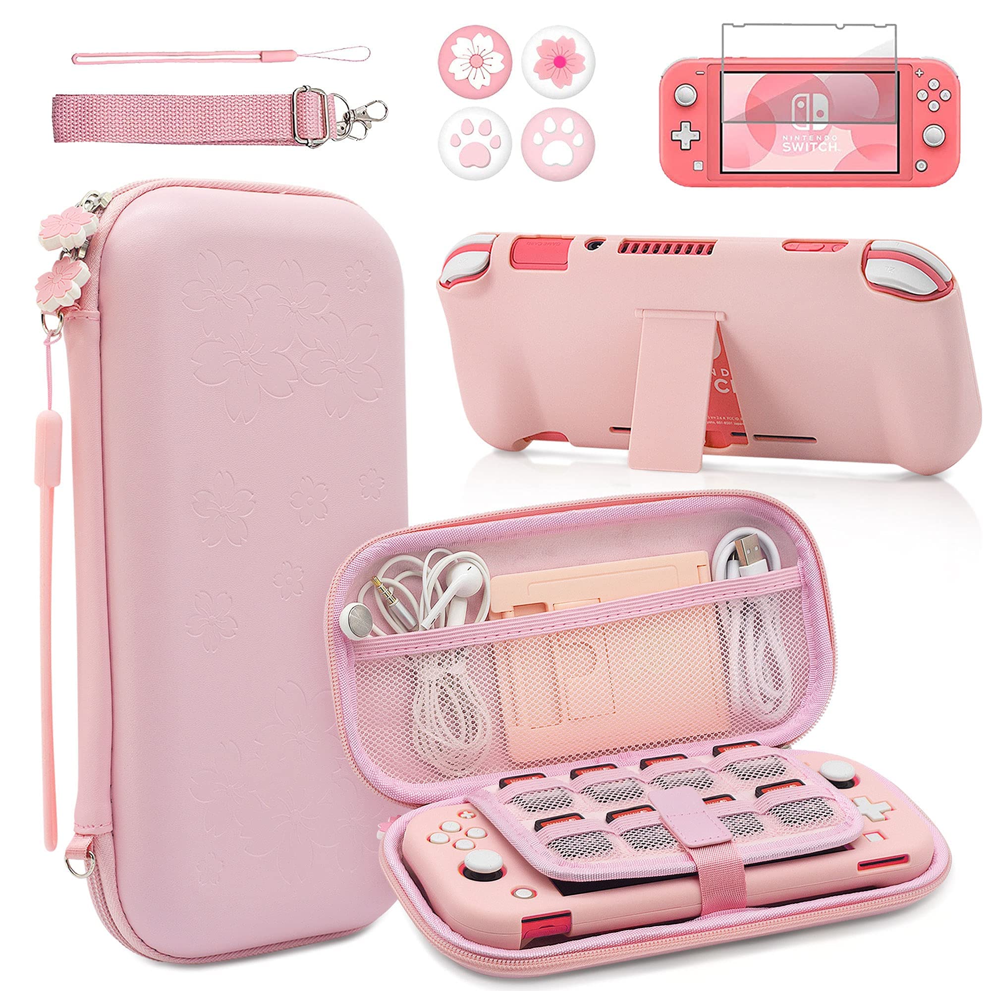 Amazon.com: BRHE Pink Travel Carrying Case Accessories Kit for