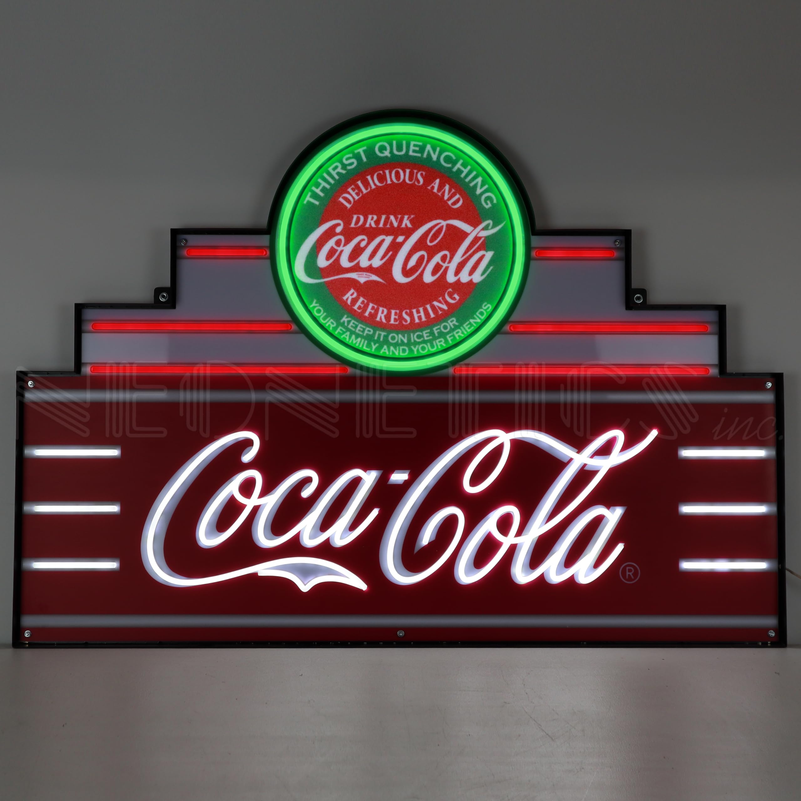 Neonetics Art Deco Marquee Coca-Cola LED Flex-Neon Sign