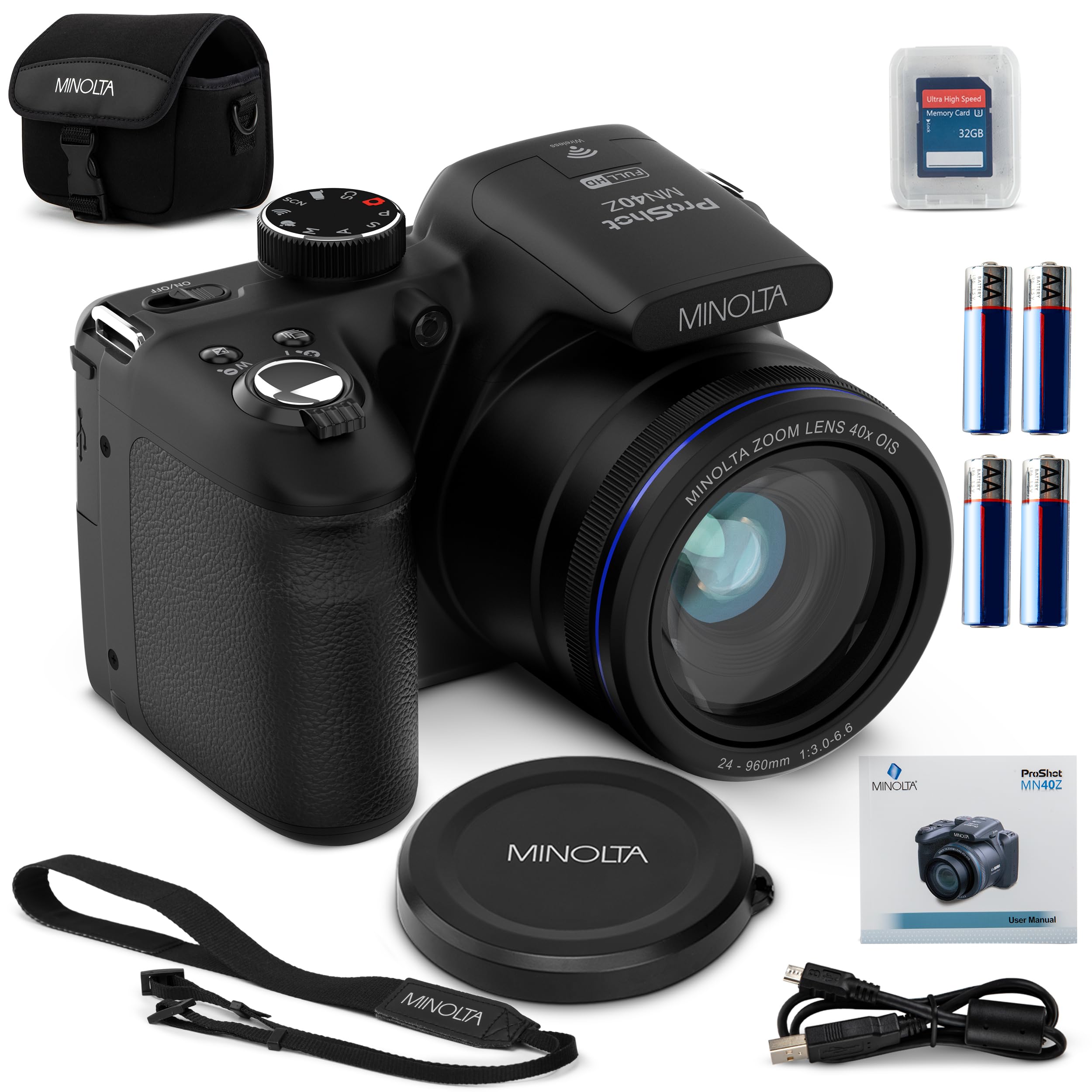 Amazon.com : Minolta MN40Z 20MP Digital Camera – 40x Optical Zoom