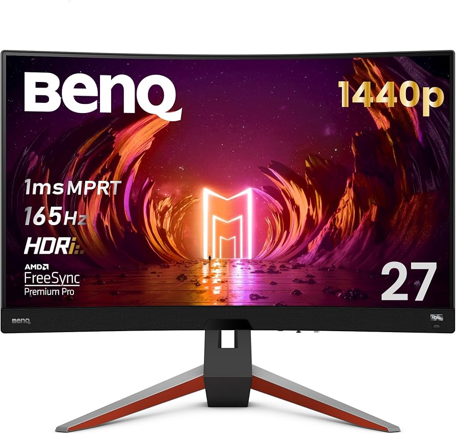 Amazon.com: BenQ MOBIUZ EX2710R 27 Inch QHD 1440p VA 1000R 165 Hz