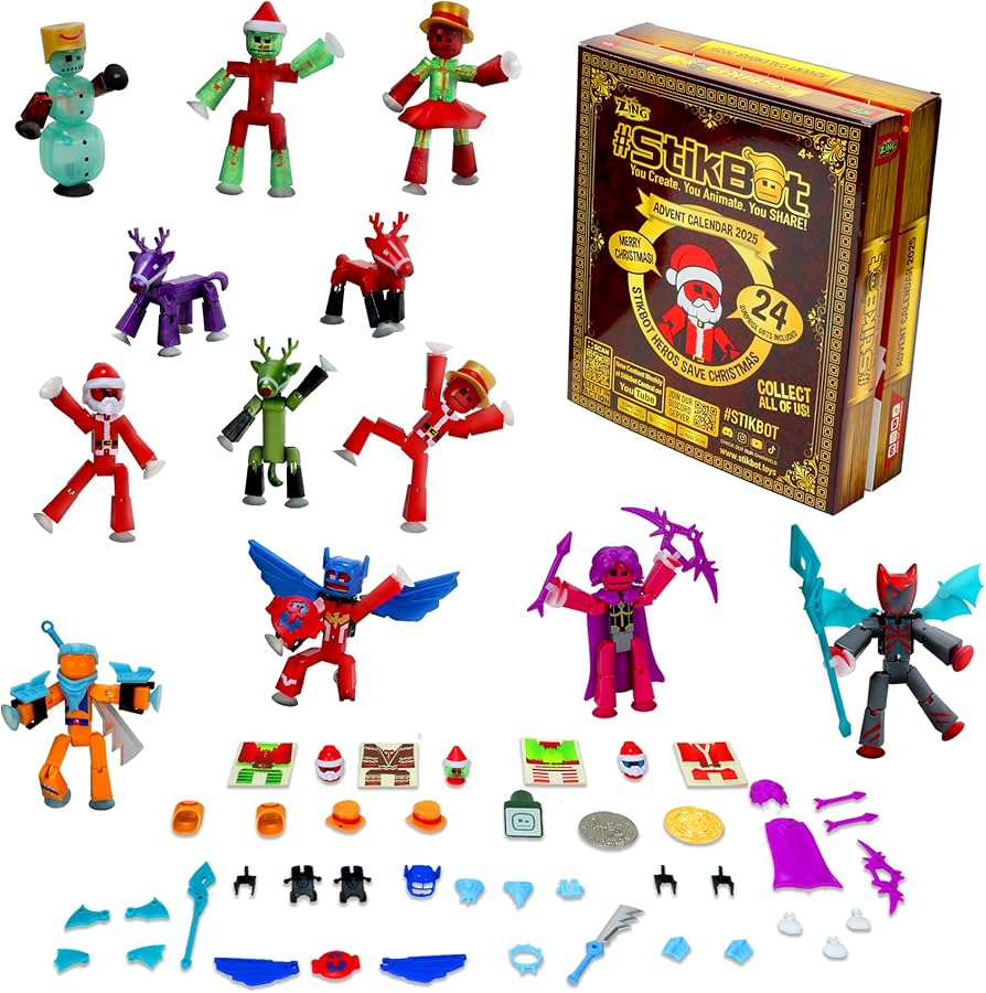 Amazon.com: Zing Stikbot Advent Calendar Christmas Countdown Hero