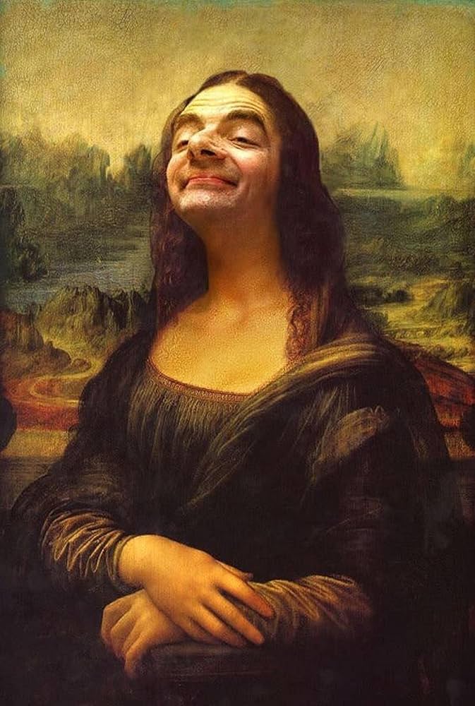 Amazon.co.jp: 面白いモナリザミスタービーンポートレートフィギュア