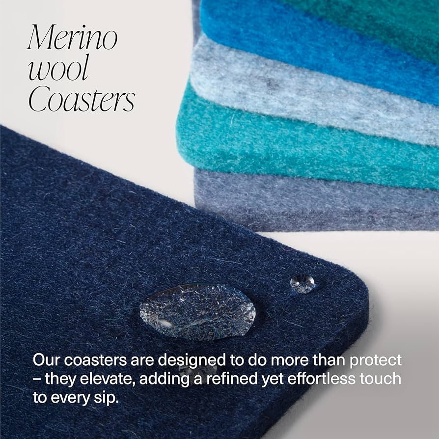 Amazon.com | Graf Lantz - Bierfilzl Merino Wool Square Coasters