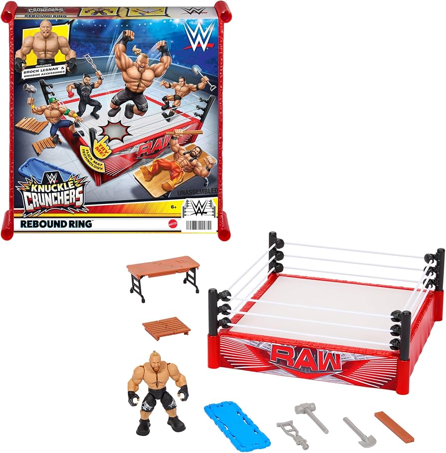Amazon.com: Mattel WWE Knuckle Crunchers Playset with Action