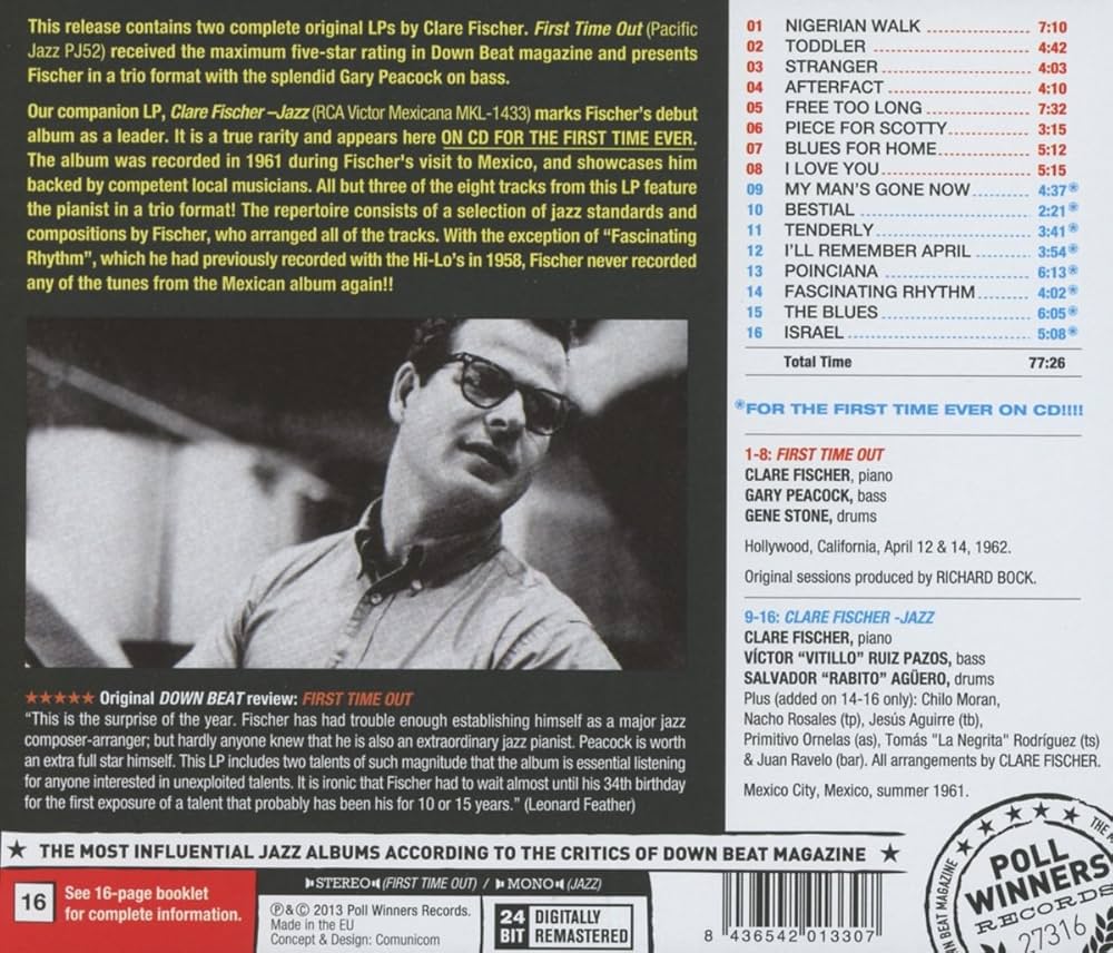 First Time Out : Fischer Clare: Amazon.it: CD e Vinili}