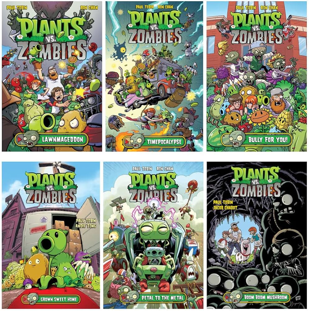 NEW! Plants vs. Zombies Series 6 Books Set (Volume #1 - #6): Paul