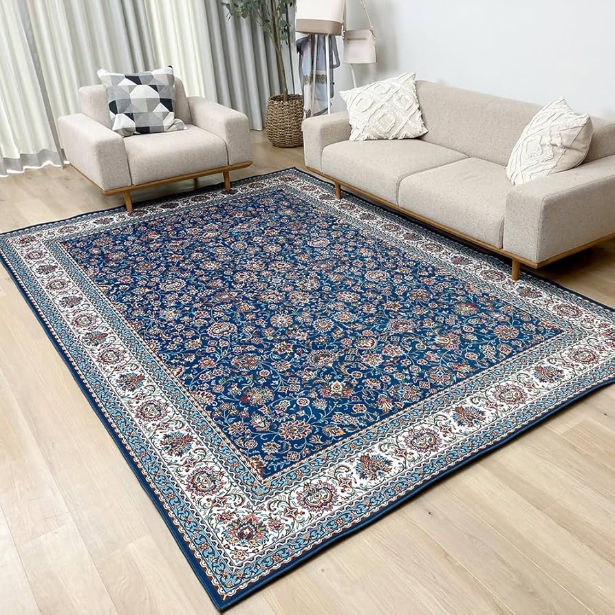 Amazon | 洗えて畳める 撥水 カーペット 滑り止め ペルシャ絨毯調 軽量