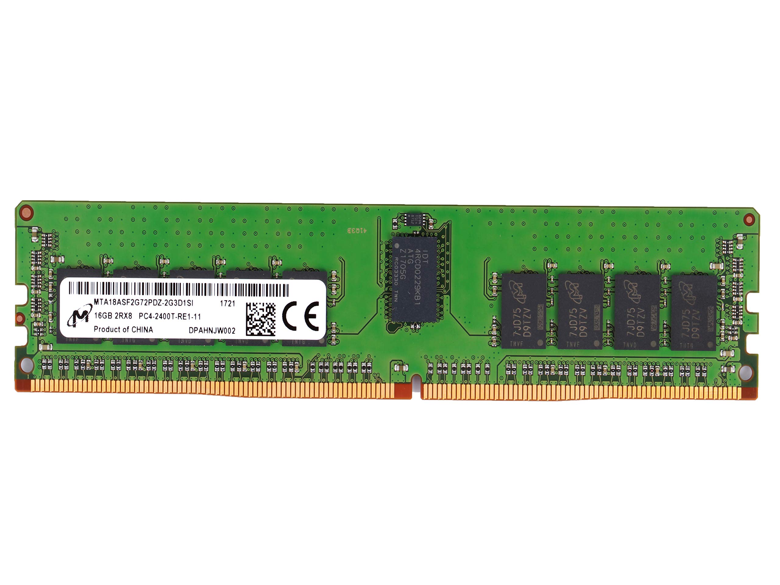 MICRON 16GB PC4-2400T-R DDR4 Registered ECC 2RX8 Memory