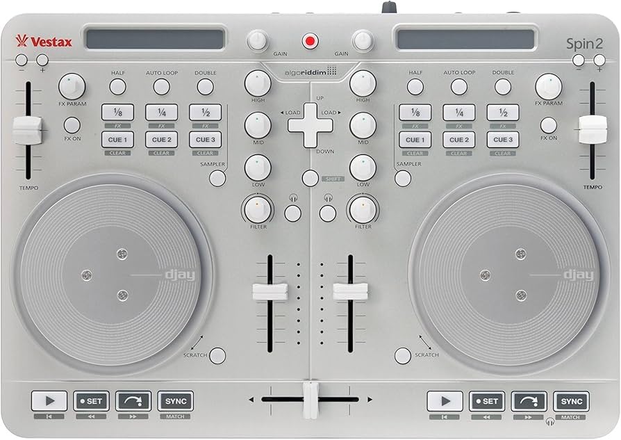 Amazon | Vestax DJコントローラー Spin2 シルバー iPhone/iPad/iPod