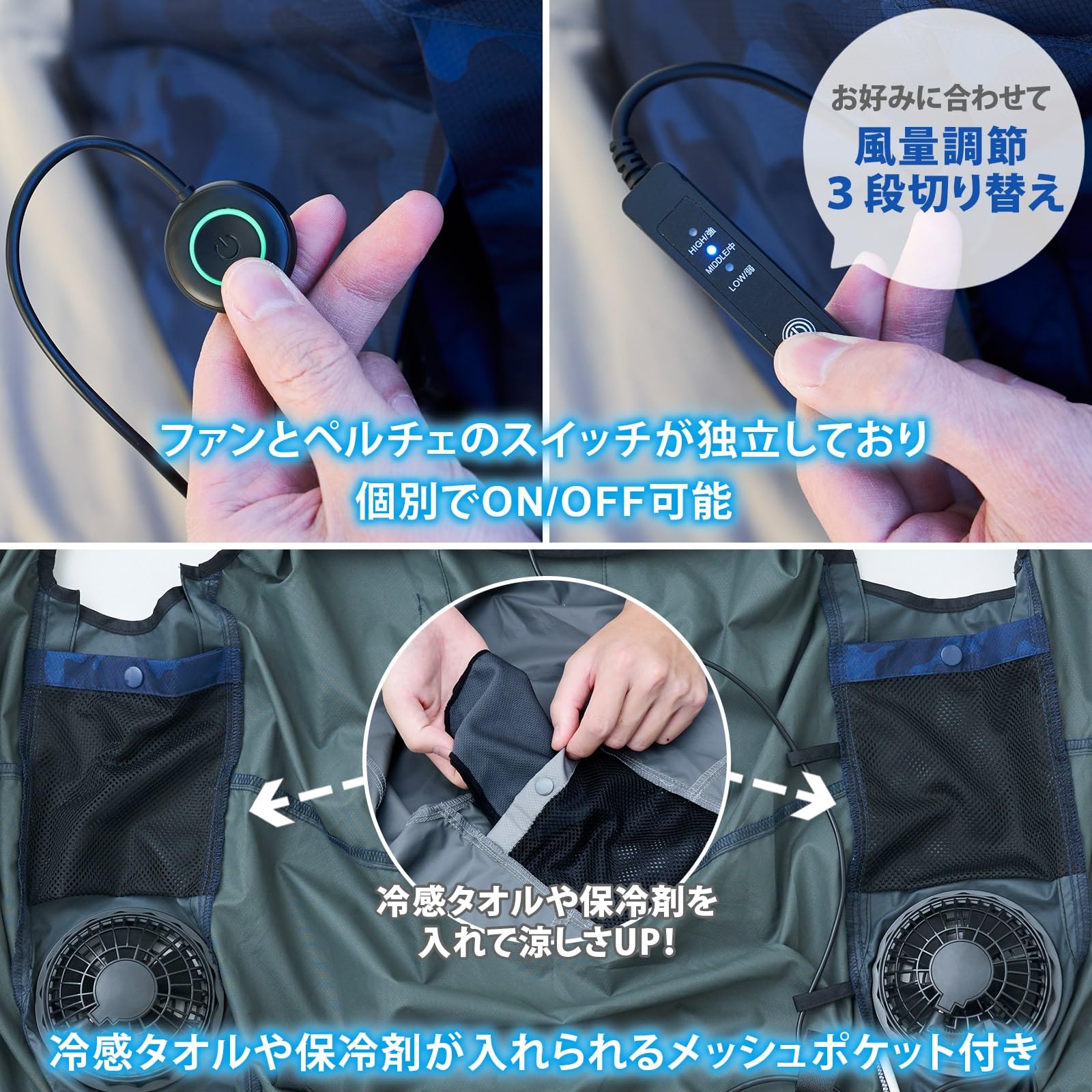 Amazon.co.jp: [山善] ファン付き作業服 ペルチェ ベスト 半袖