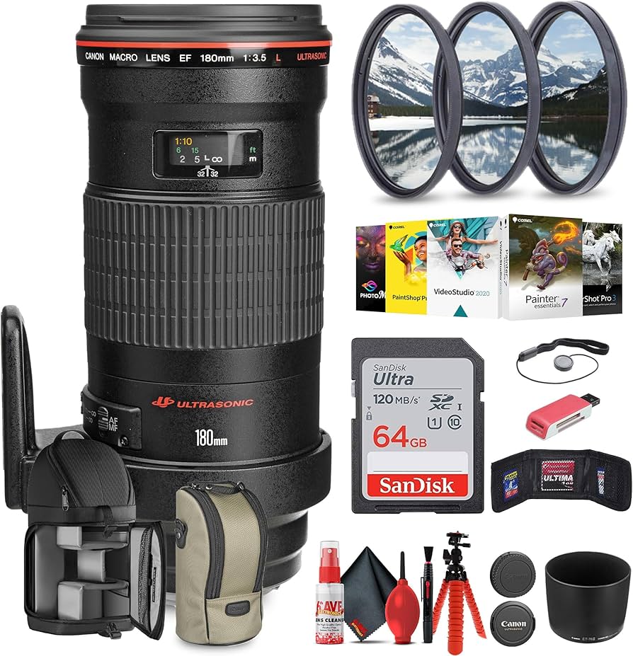 Amazon.com: Canon EF 180mm f/3.5L Macro USM Lens with 64GB Extreme