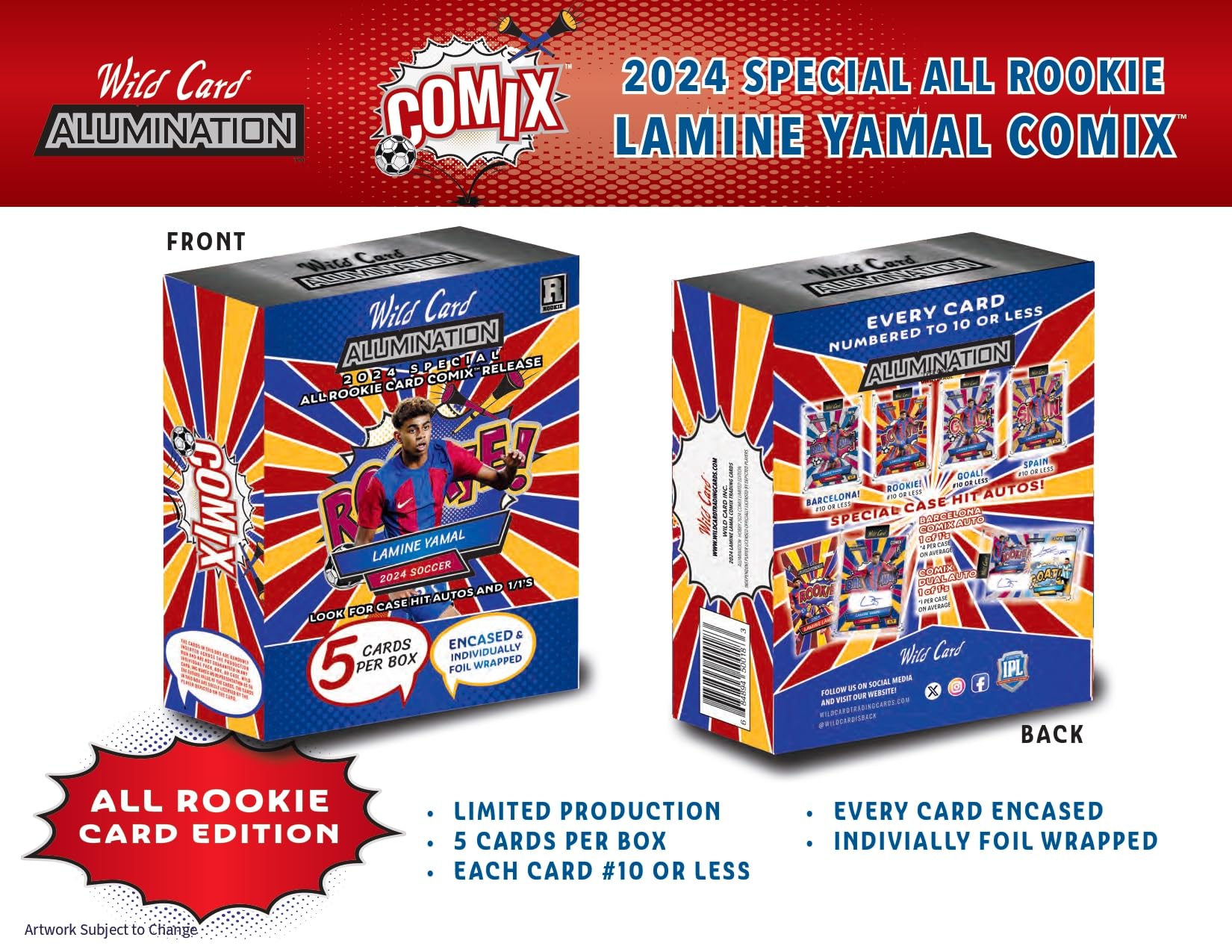 Amazon.com: 2024 Wild Card Alumination Lamine Yamal Rookie Comix