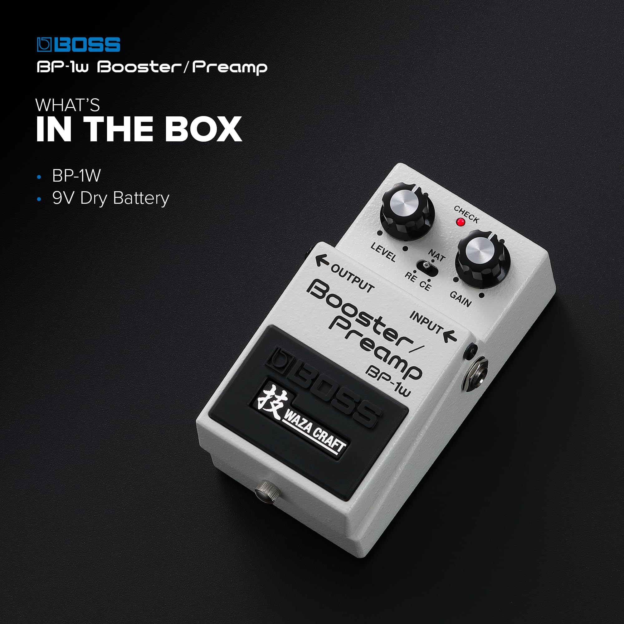 BOSS BP-1W Booster/Preamp | Premium Waza Craft Guitar Effect Pedal