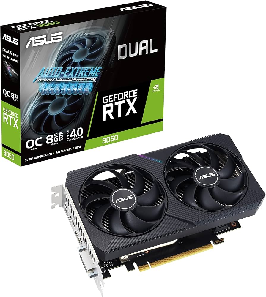Asus Dual GeForce RTX 3050 OC V2 DUAL-RTX3050-O8G V2 8GB GDDR6