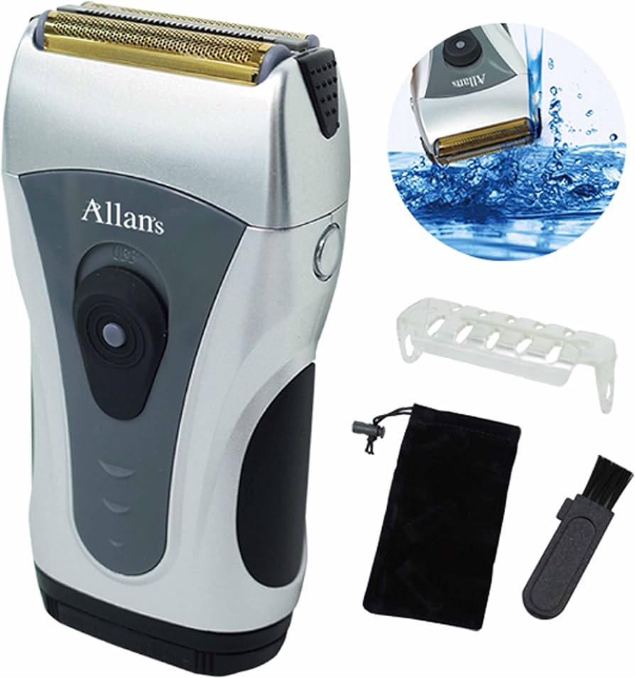 Amazon | Allans 携帯 電池 式 電動 髭剃り 水洗い ウォッシャブル