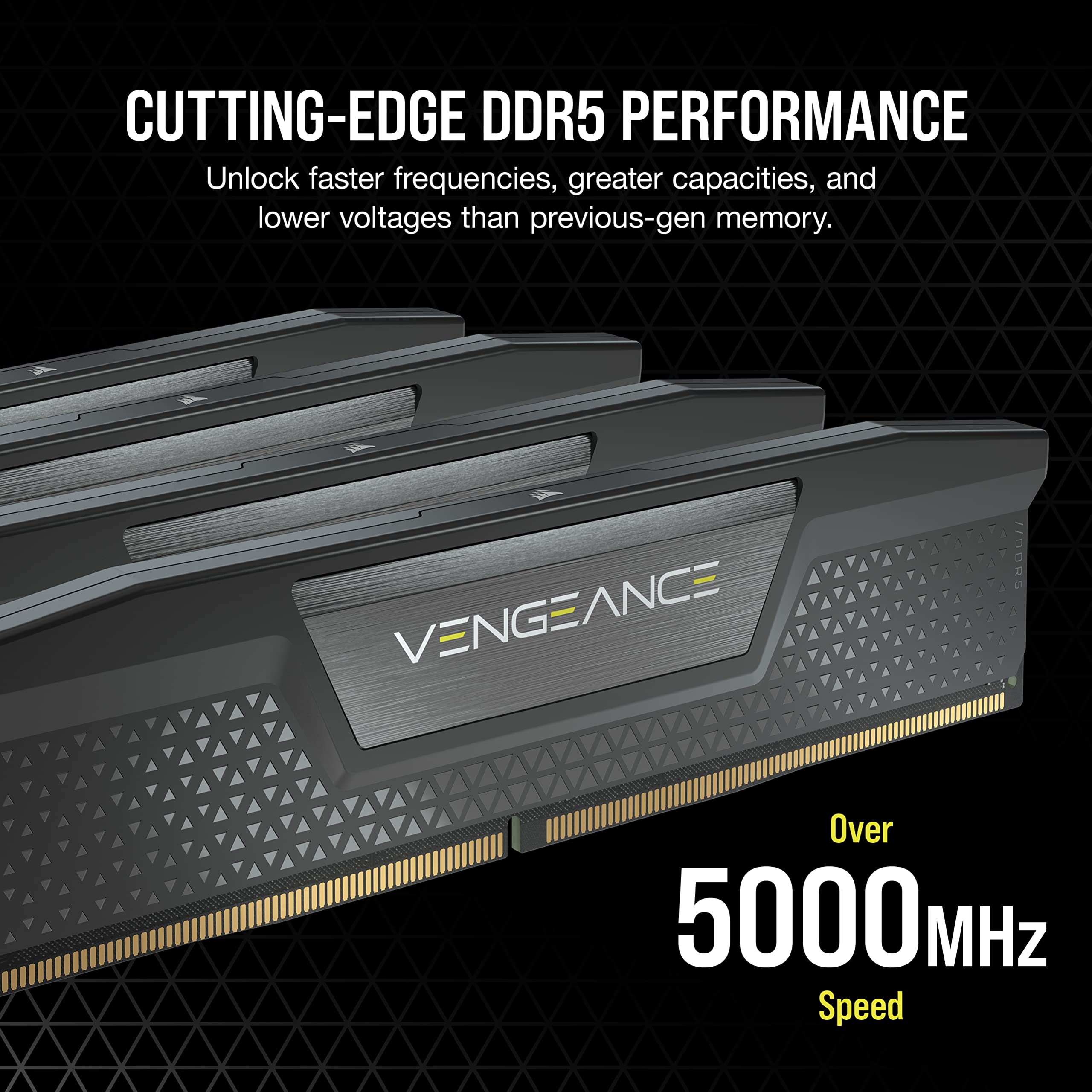 CORSAIR Memória Vengeance DDR5 RAM 16GB (1x16GB) 5600MHz CL40-40