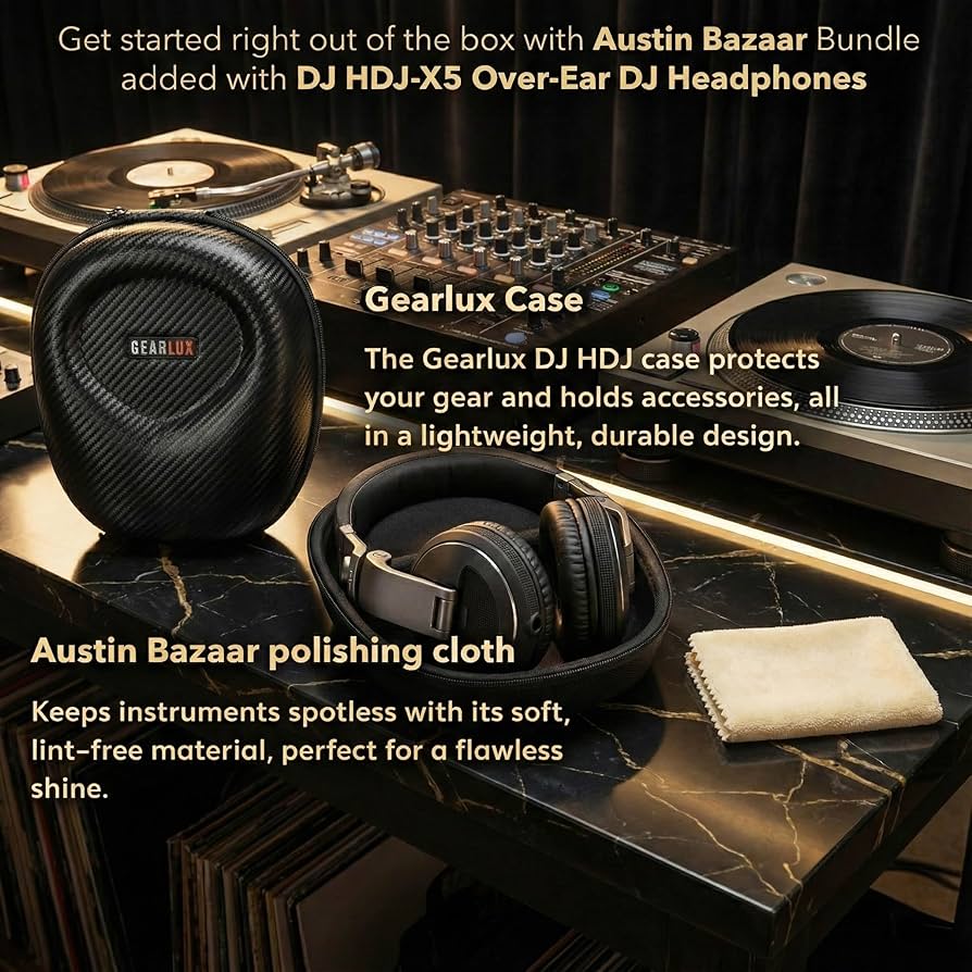 Amazon.com: Pioneer DJ HDJ-X5 Over-Ear DJ Headphones - Black