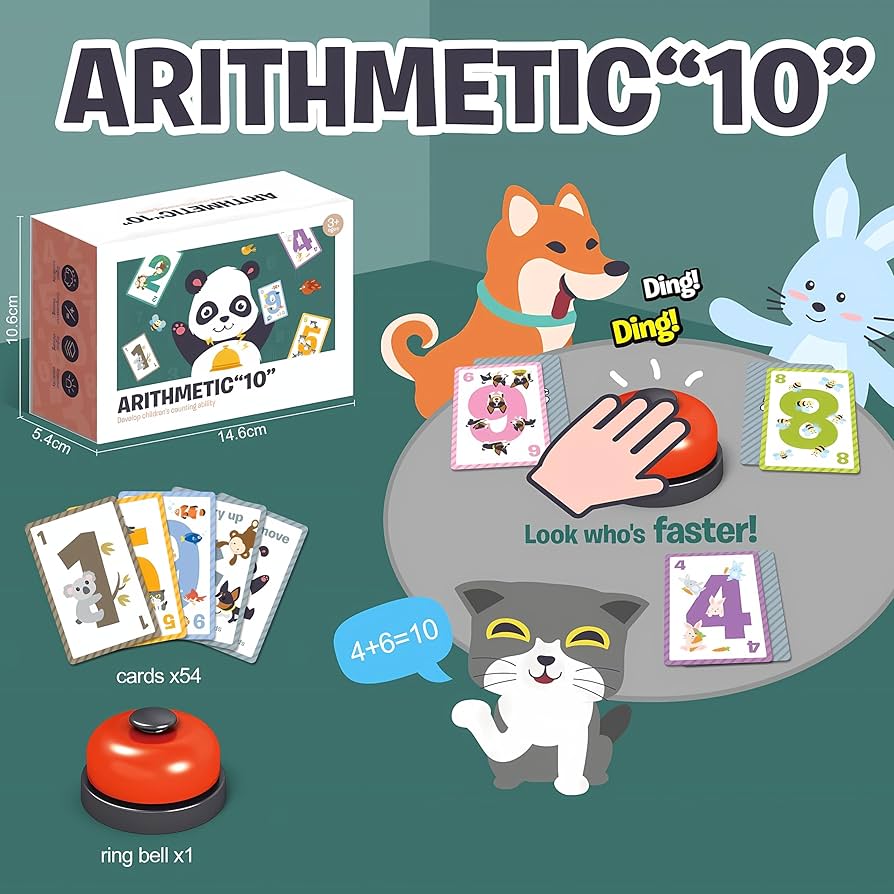 Amazon | Ybgocot カードゲーム 4歳以上 算数 '10' ボードゲーム