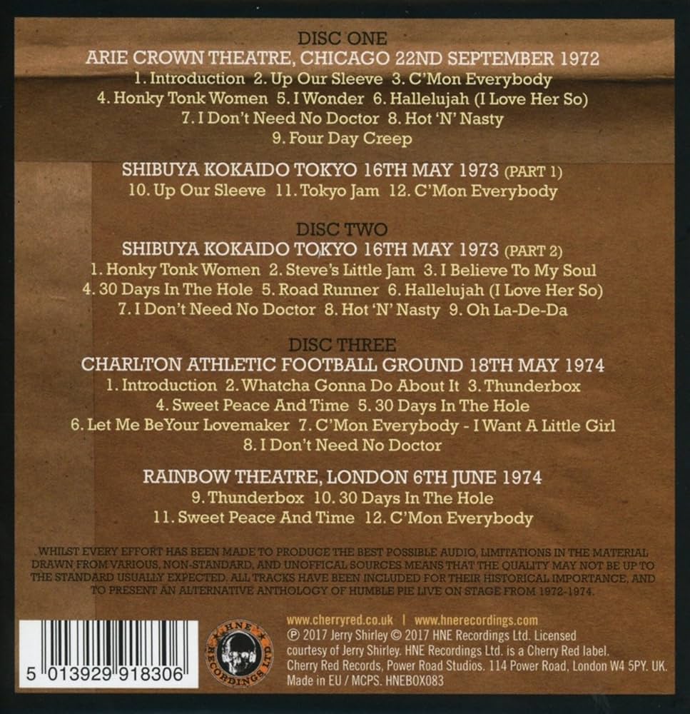 Official Bootleg Vol 1: Humble Pie: Amazon.ca: Music