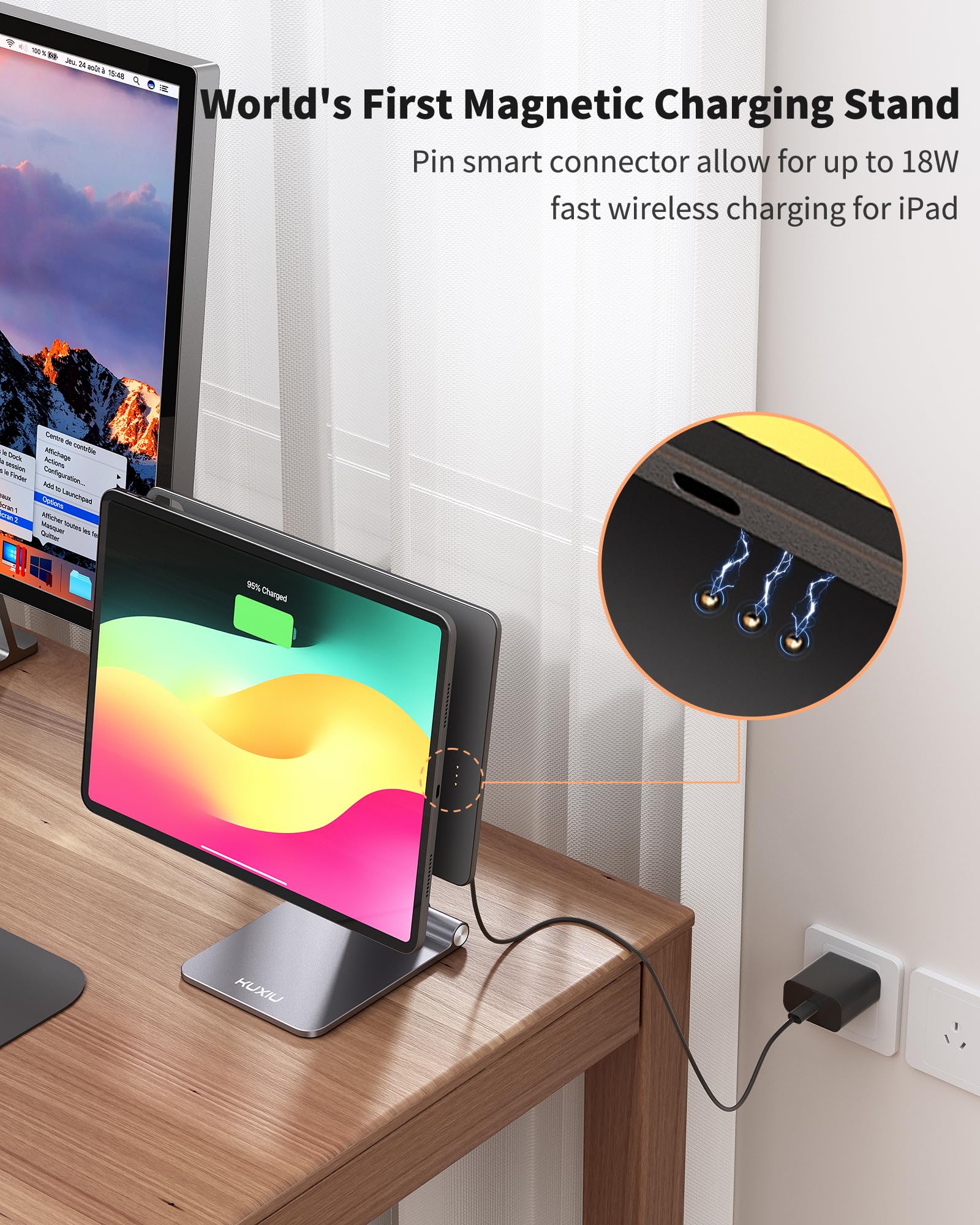 Amazon.com: KU XIU Magnetic Wireless Charging Stand Only for iPad