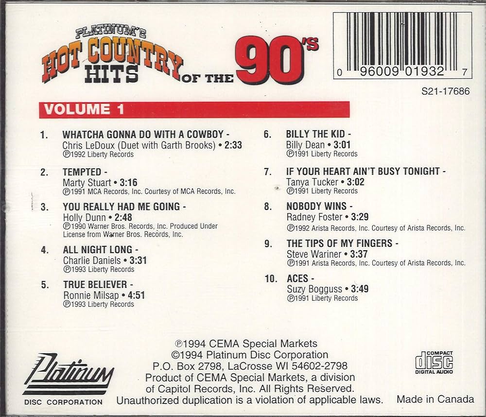 Various Artists - Hot Country Hits of 90's 1 - Amazon.com Music