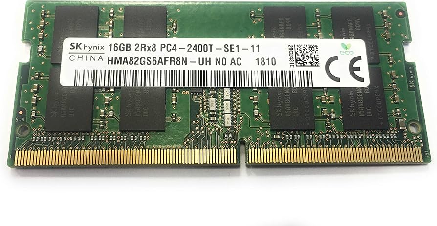 SK Hynix 16GB DDR4 2400MHz CL17 SODIMM HMA82GS6AFR8N-UH Memory