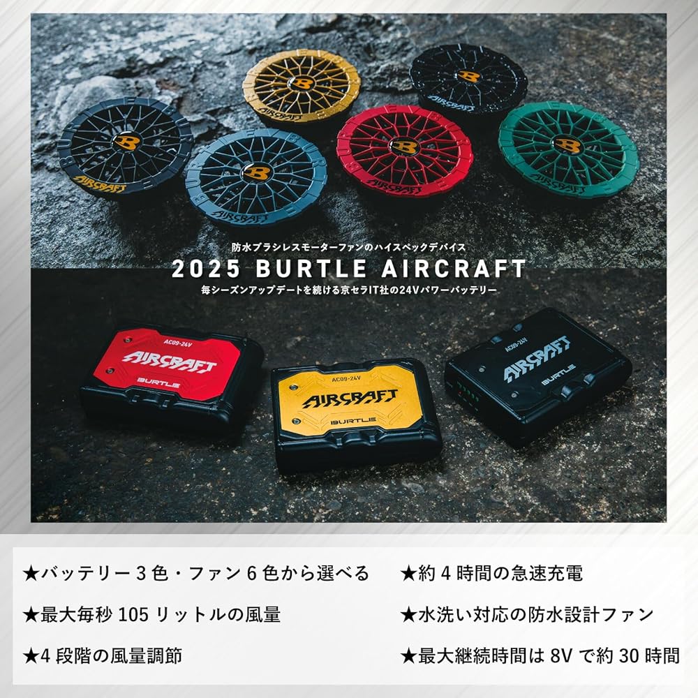 Amazon.co.jp: [バートル] 2025 ファン バッテリー セット AC09 AC09-1