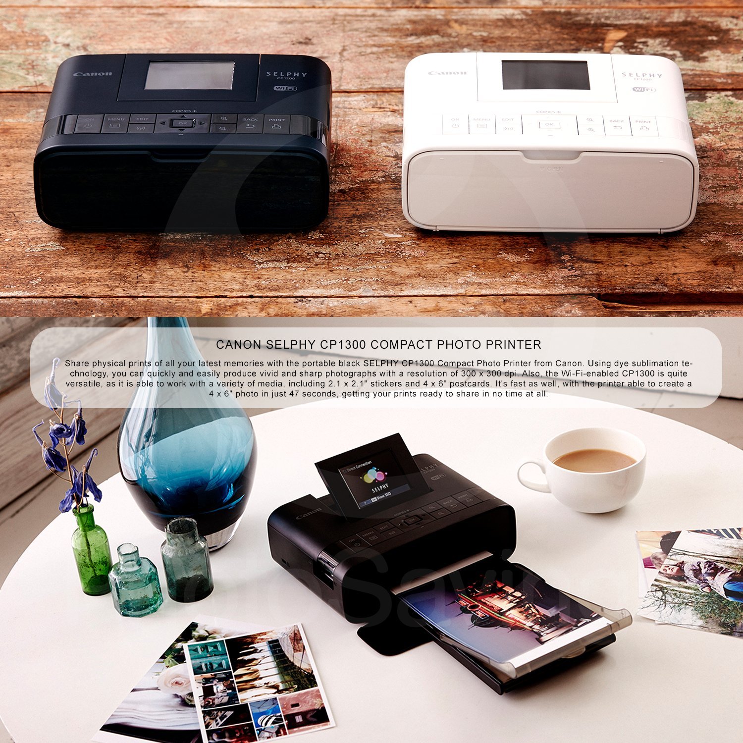 Amazon.co.jp: Canon Selphy cp1300 Compact Photo Printer (ブラック