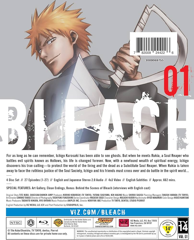 Amazon.com: Bleach (TV) Set 1 (BD) : Various, Various: Movies & TV