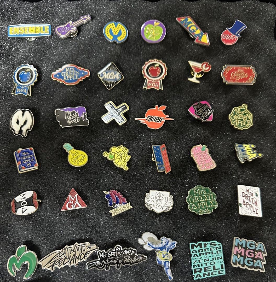 希少】Mrs.GREEN APPLE フェーズ1 ピンバッジ全種 希少】Mrs.GREEN