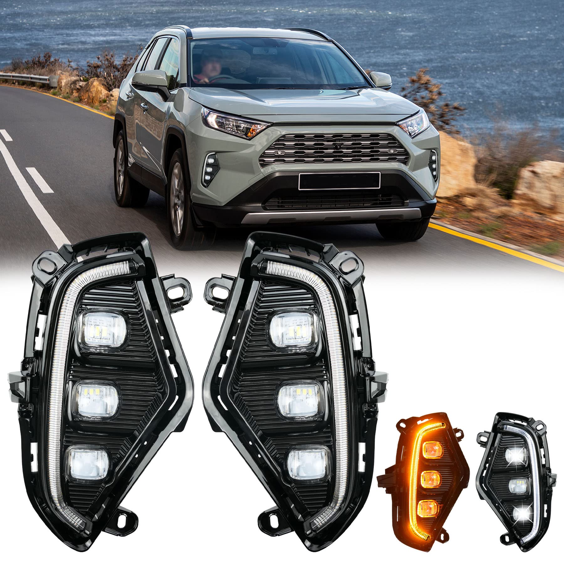 Amazon | LED デイタイム ランニングライト トヨタ RAV4 2019 2020