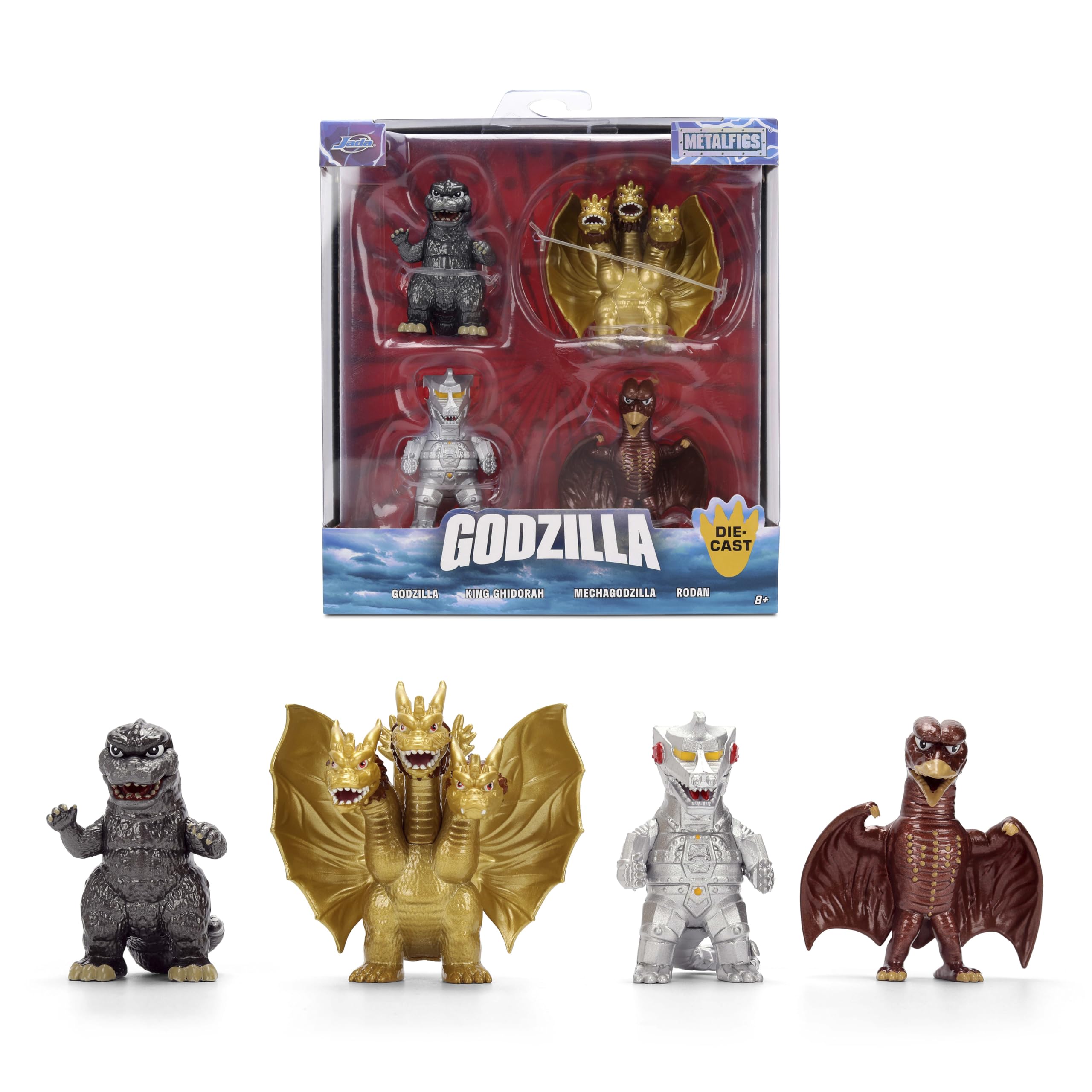 Amazon.com: Jada Godzilla Metalfigs 4-Pack Toho Monsters