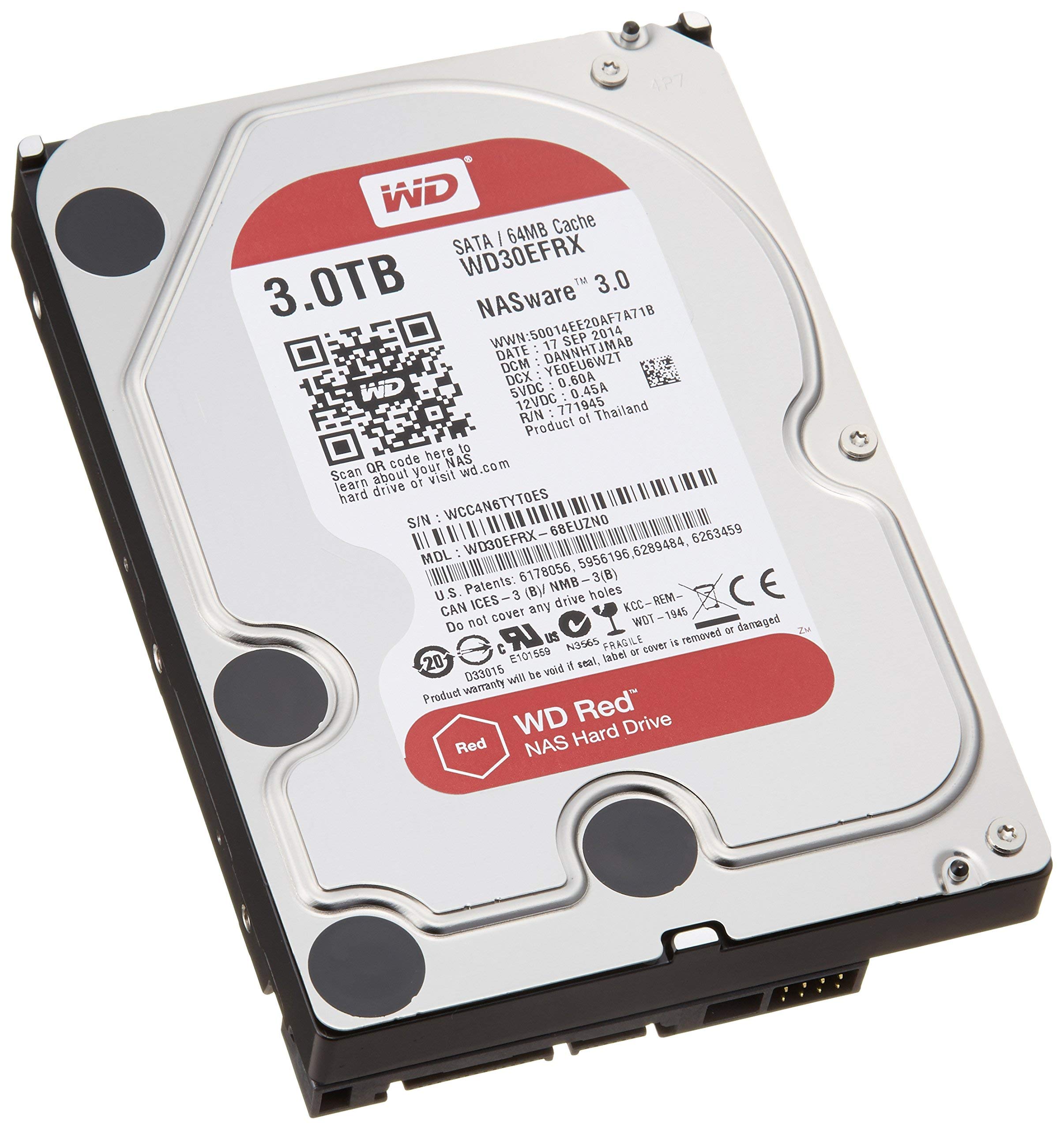 Amazon | 【整備済み品】 Western Digital HDD 3TB WD Red NAS RAID