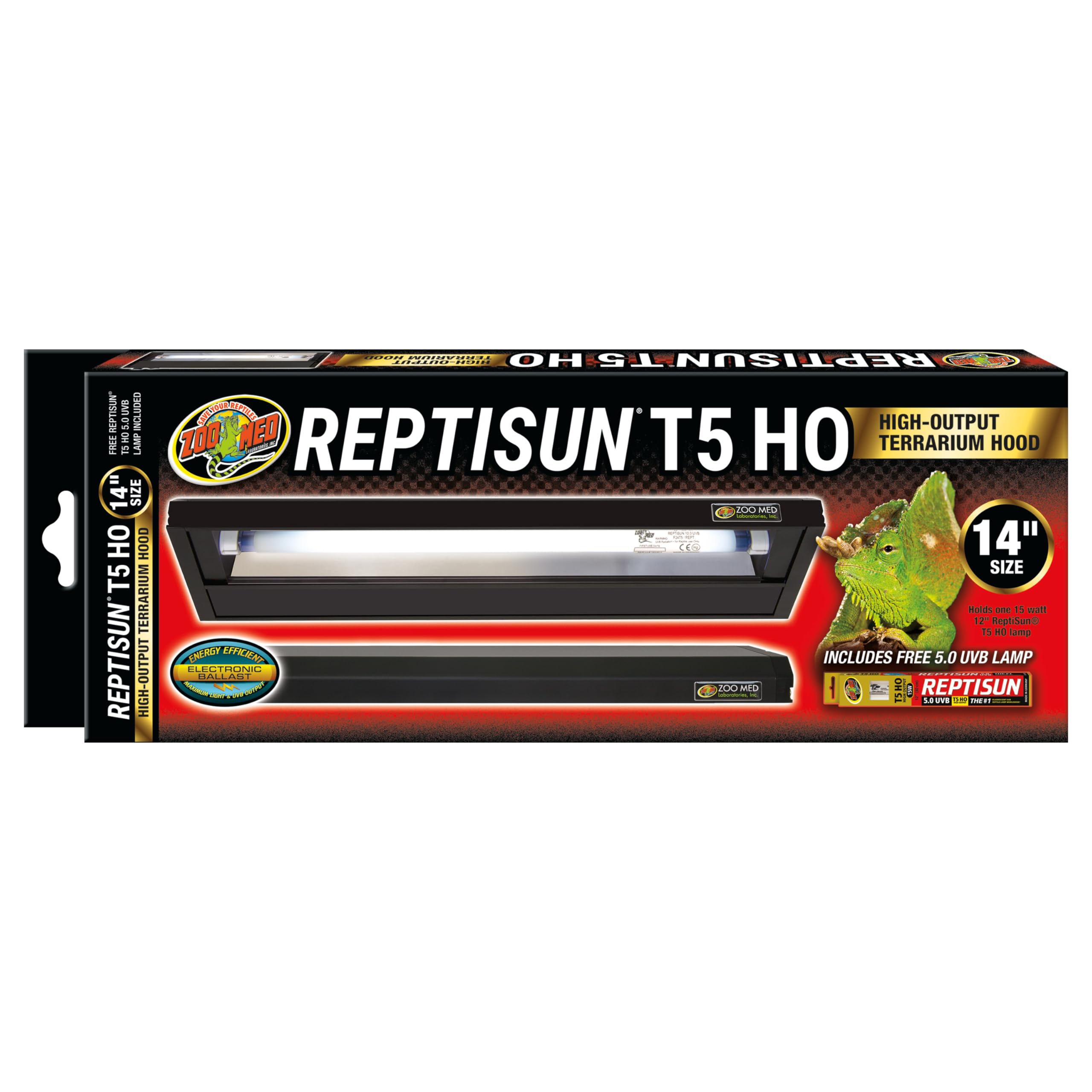 Zoo Med Reptisun T5-Ho Terrarium Hood Reptile Lighting, 14