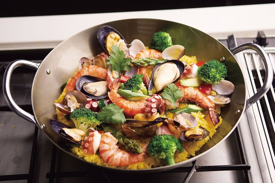 Amazon｜和平フレイズ パエリア鍋 28cm ダンチュウ 鉄 DA-10｜パエリア