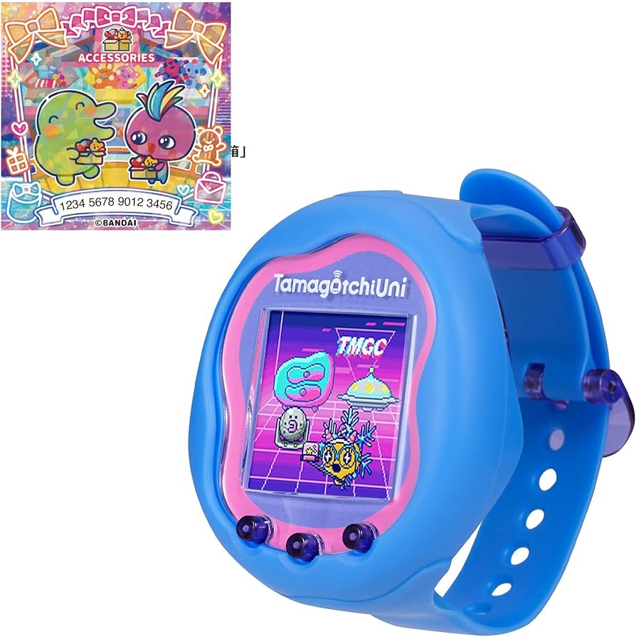 Amazon | バンダイ(BANDAI) Tamagotchi Uni Blue Amazon限定ステッカー