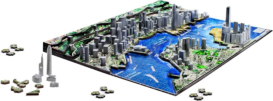 Amazon.com: 4D Cityscape Hong Kong Time Puzzle : Toys & Games