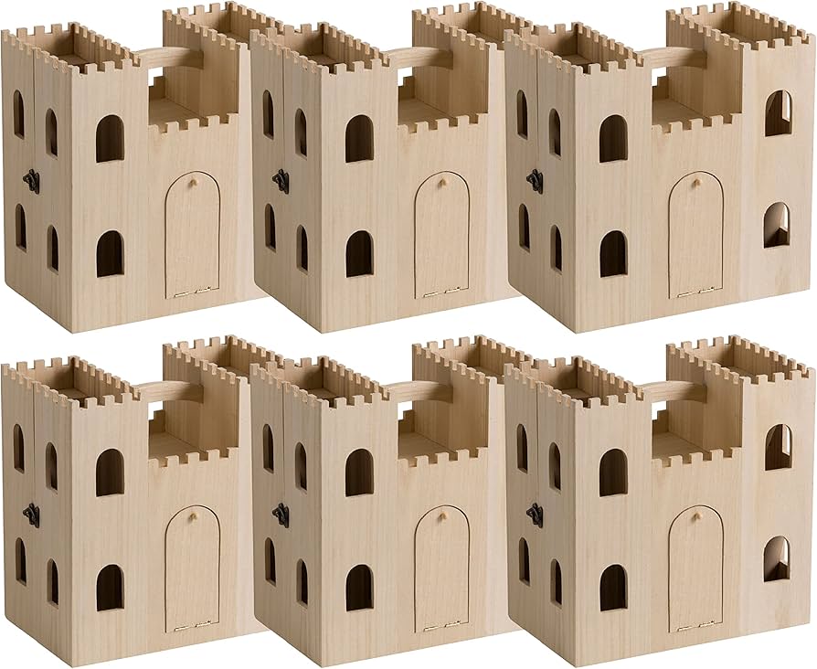 Amazon.com: 6 Pack: 12.5”; Wooden Play Castle by Make Market