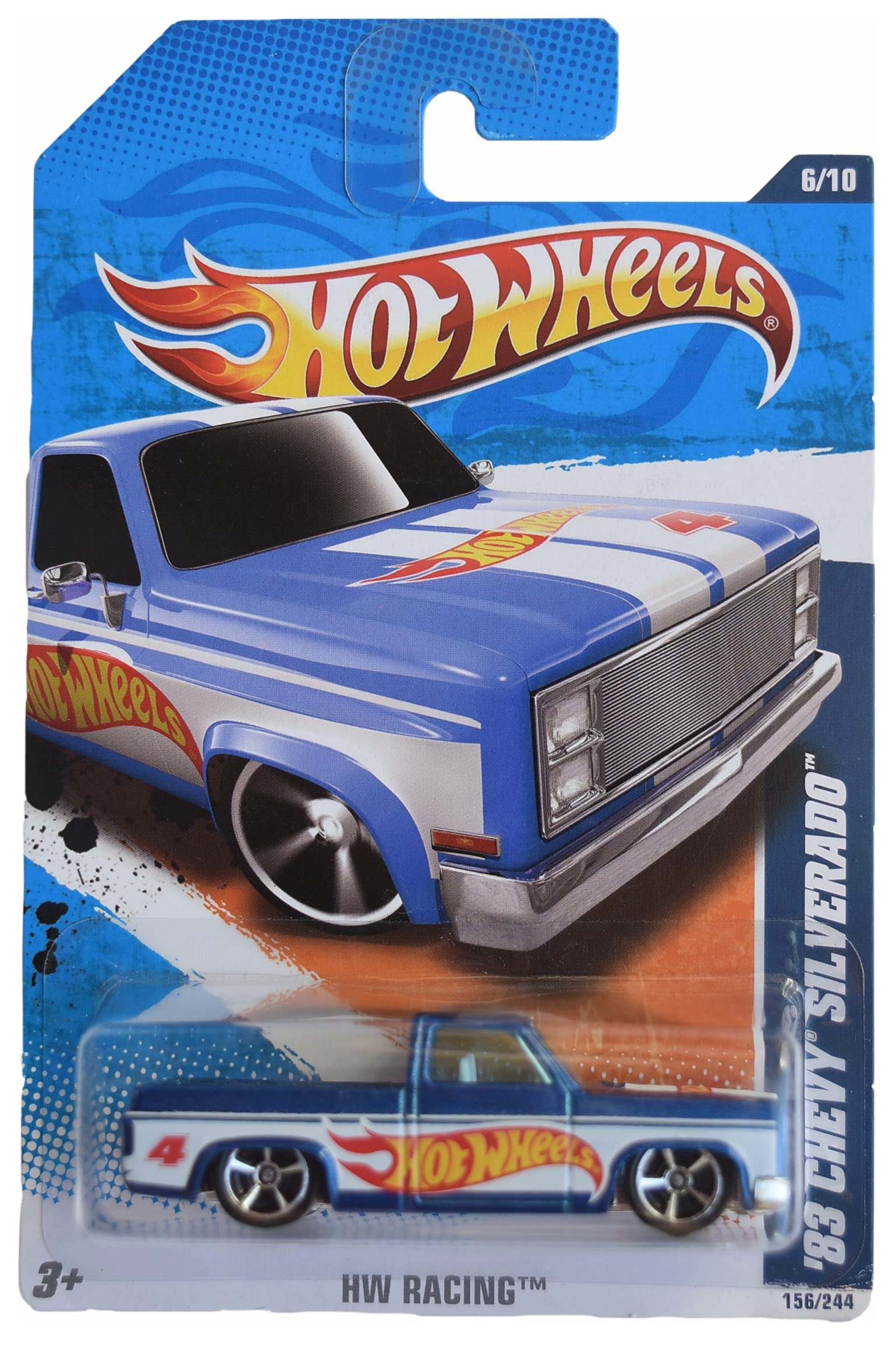 Amazon | DieCast Hotwheels '83 Chevy Silverado, Racing 6/10