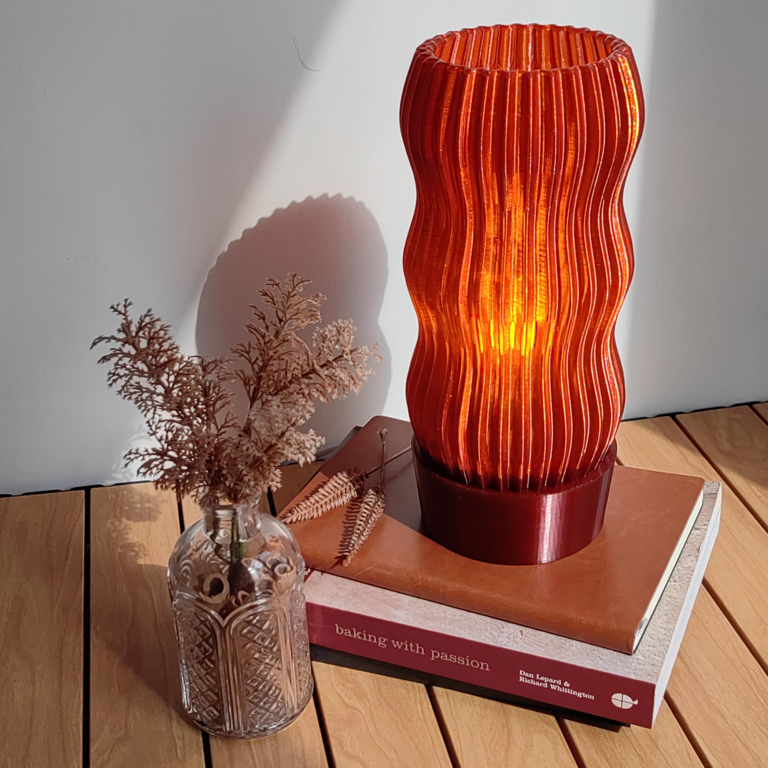 Amazon.com: Wavy x Amber Table lamp_3D Printed with 99% Recycled