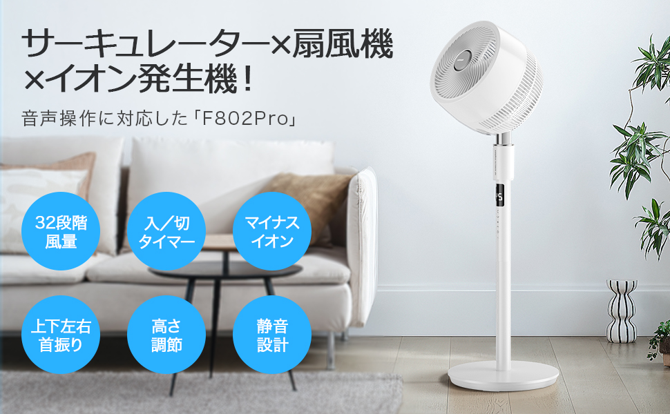 Amazon | 扇風機 サーキュレーター 【2025夏節電対策＆音声操作＆AI